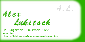 alex lukitsch business card
